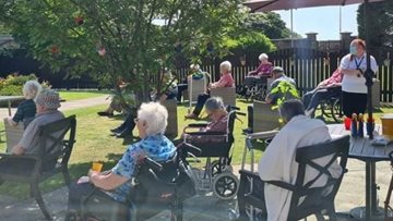 Outdoor entertainment at Abroath care home